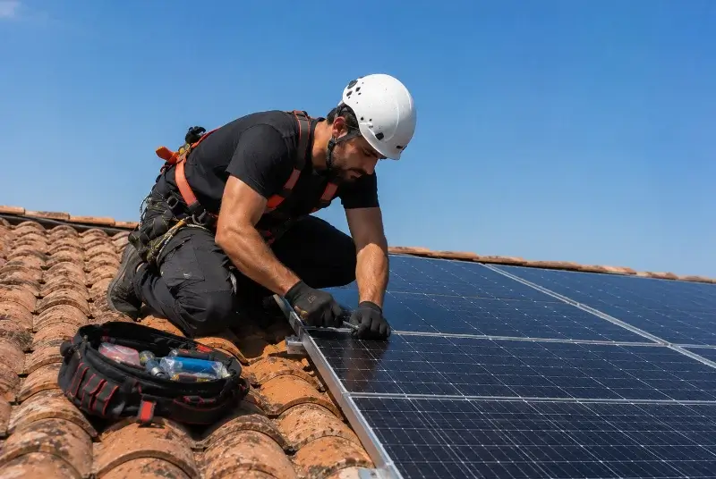 Maintenance et monitoring de panneaux solaires à Meslan