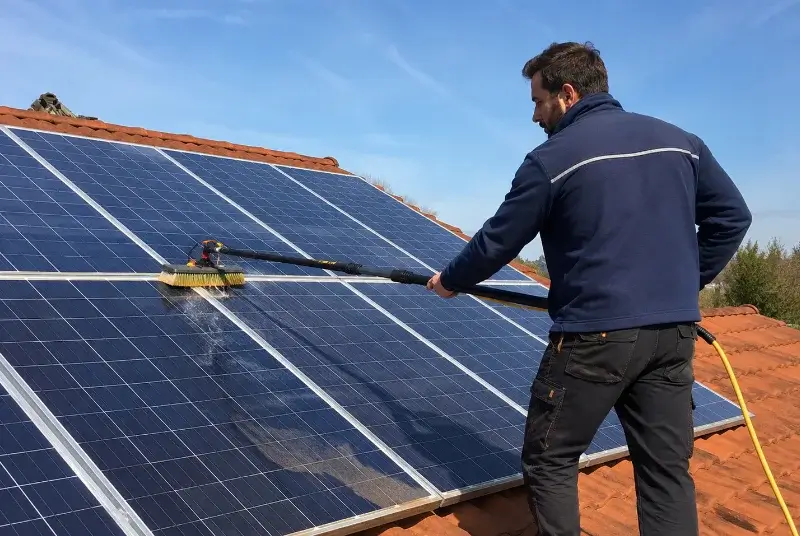 Nettoyage et entretien de panneaux solaires à Meslan